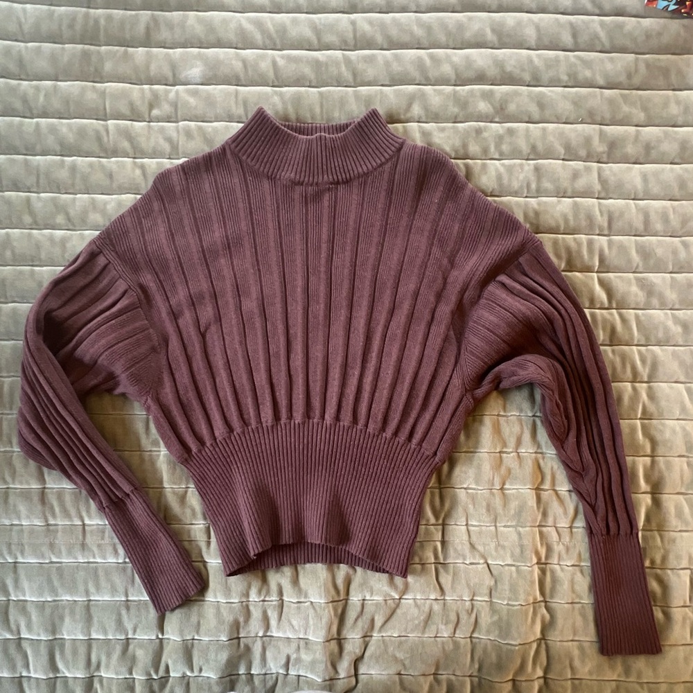 Wilfred Ribbed Mock Neck Sweater